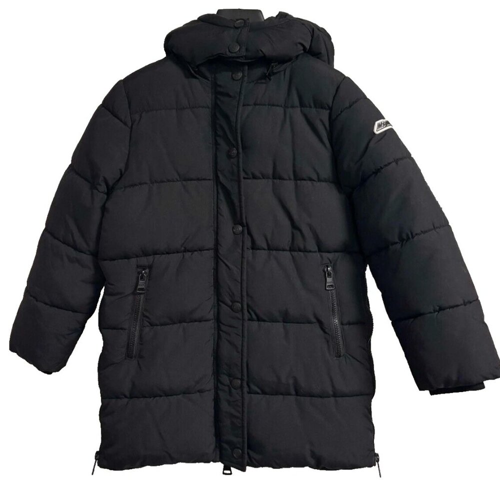 MSGM Kids Boys Padded Coat In Black Size 8 Years/128 cm/ 50.4 Inches